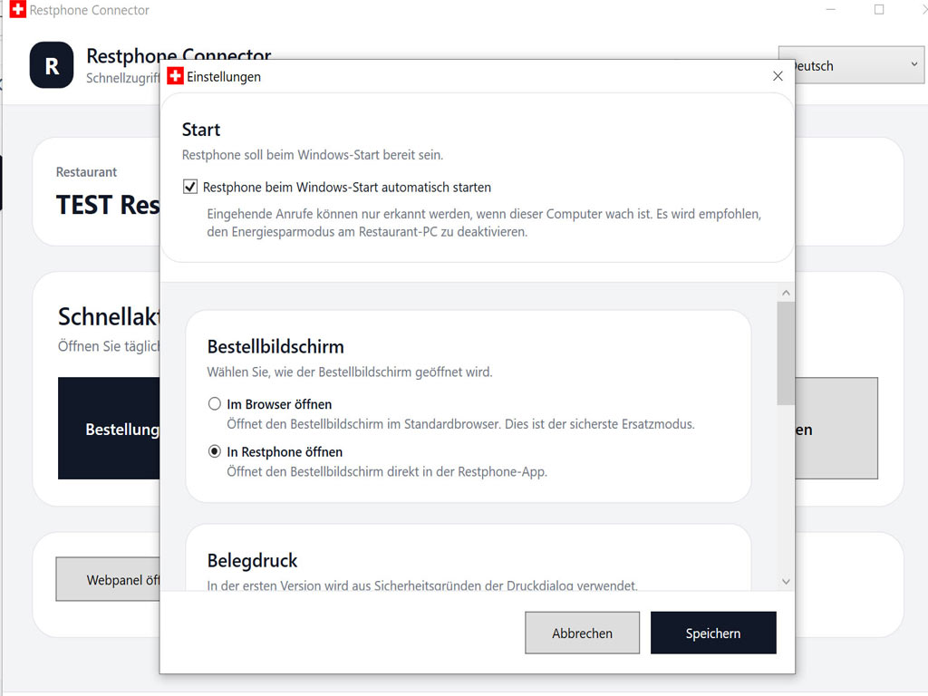 Anruferkennung für Lieferservice, PizzaKurier